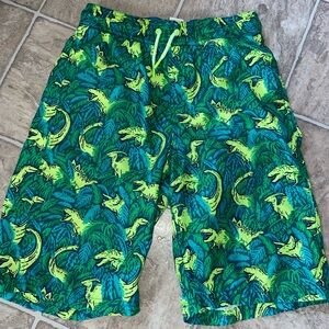 Cat & Jack Teal and Lime Green Swim Trunks- NWOT